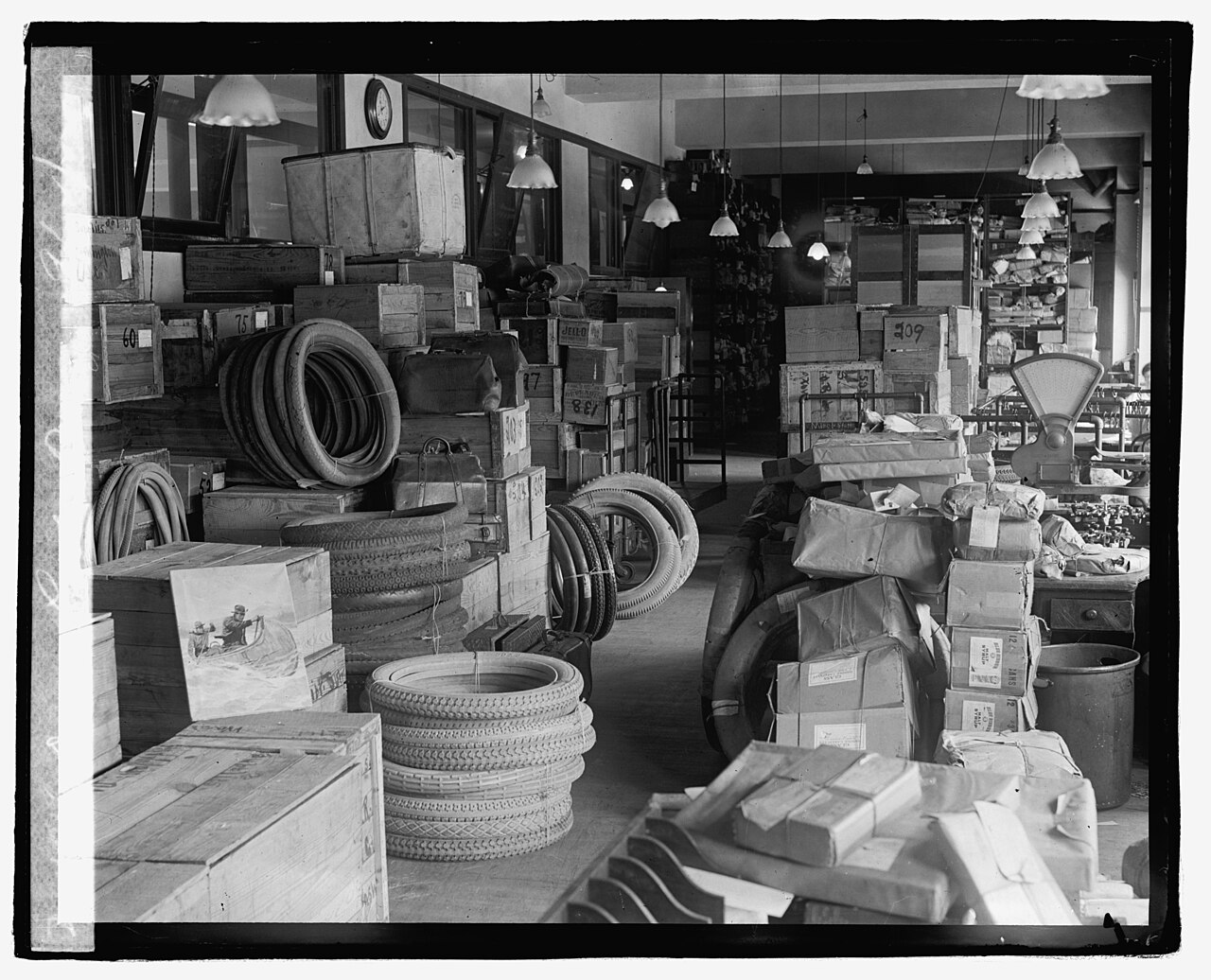 The backlog, c. 1922. The U.S. Dead Letter Office, Washington, D.C., where undeliverable mail piled up.