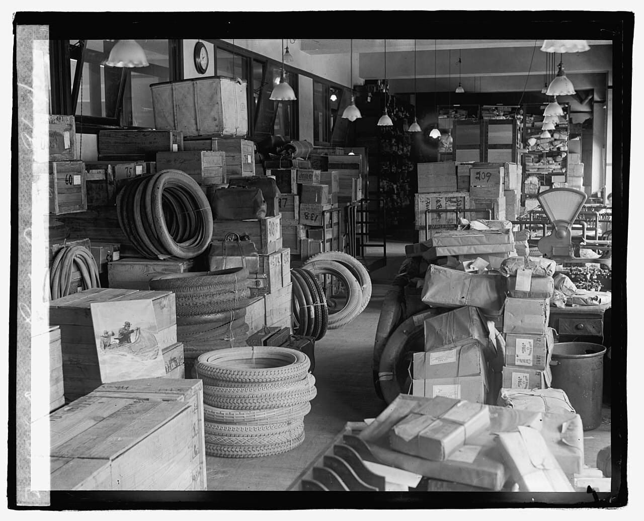 The backlog, c. 1922. The U.S. Dead Letter Office, Washington, D.C., where undeliverable mail piled up.